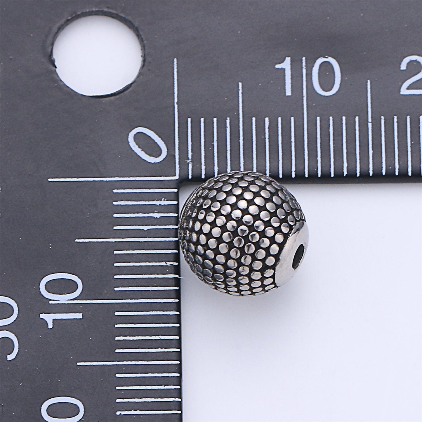 1pc Stainless Steel Disco Ball Charm Spacer Bead, for DIY Jewelry Making European Charms Beaded Bracelet, Bead Size 11x10mm B-432