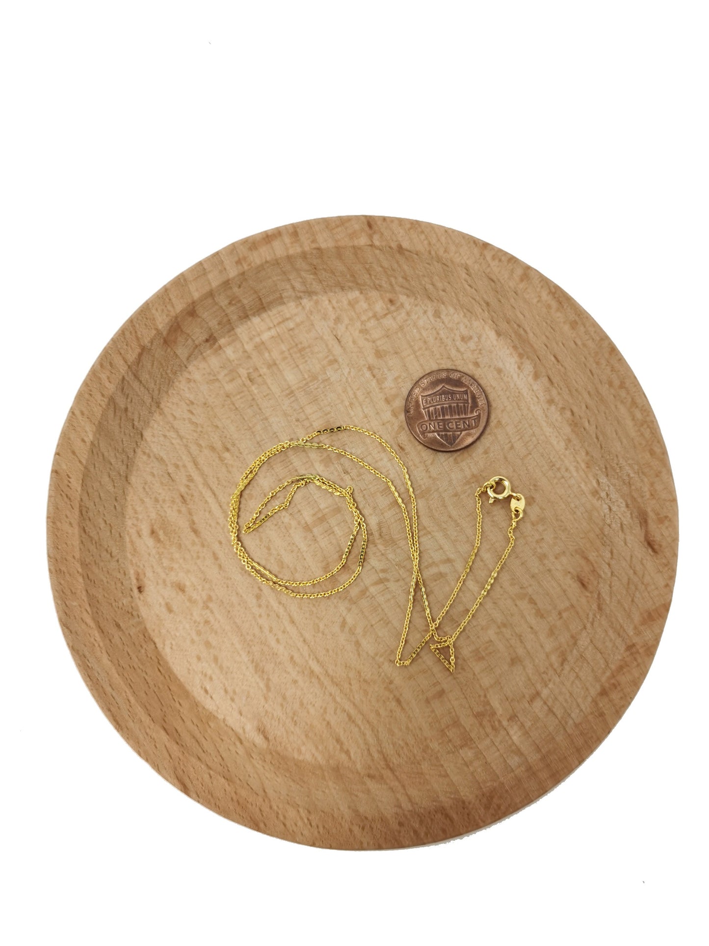 18.5'' Ready to Use 24K Gold Filled Thin Rolo Necklace Chain, Layering Rolo Chain Dainty Necklace, For Pendant Charm Necklace Making, 463