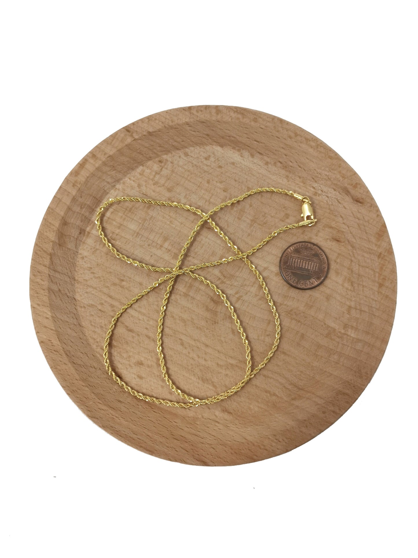 1pc 19.5'', 2mm Ready to Use 24K Gold Rope Necklace Chain, Layering Rope Chain Dainty Necklace, For Pendant Charm Necklace Making 392