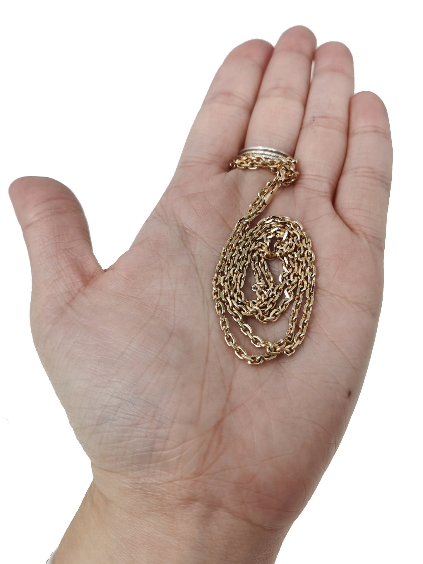1pc 20.5'' Ready to Use 18K Gold Filled Thin Rolo Necklace Chain, Layering Rolo Chain Dainty Necklace, Pendant Charm Necklace Making, CH-521