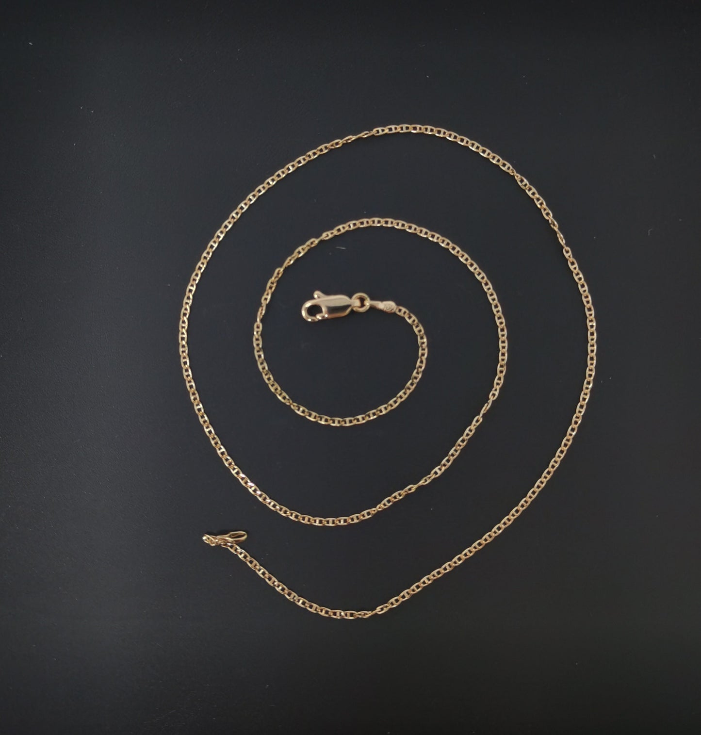 1pc 17.7'' Ready to Use 18K Gold Anchor Necklace Chain, Layering Anchor Chain Dainty Necklace, for Pendant Charm Necklace, CH-591