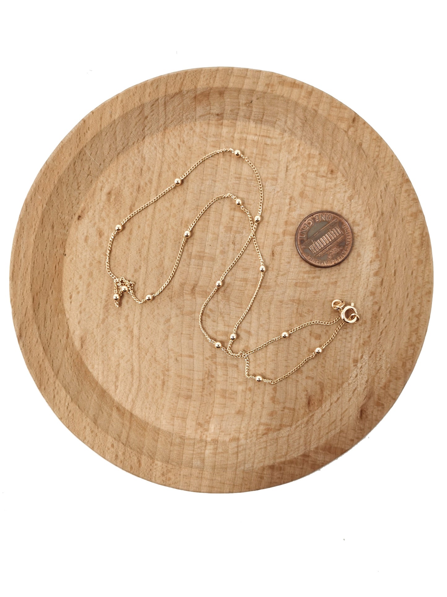 1pc 17.7'' Ready to Use 18K Gold Filled Cuban Curb Necklace Chain, Layering Curb Chain Dainty Necklace, For Pendant Charm Necklace, CH-647