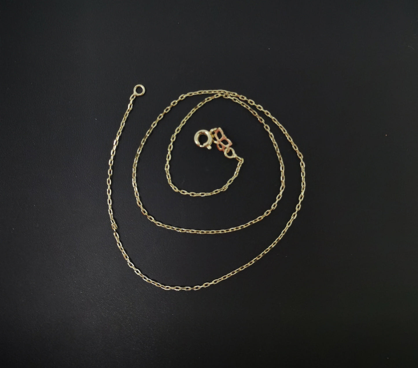 1pc 15.7'' Ready to Use 14K Gold Filled Thin Rolo Necklace Chain, Layering Rolo Chain Dainty Necklace, For Pendant Charm Necklace Making