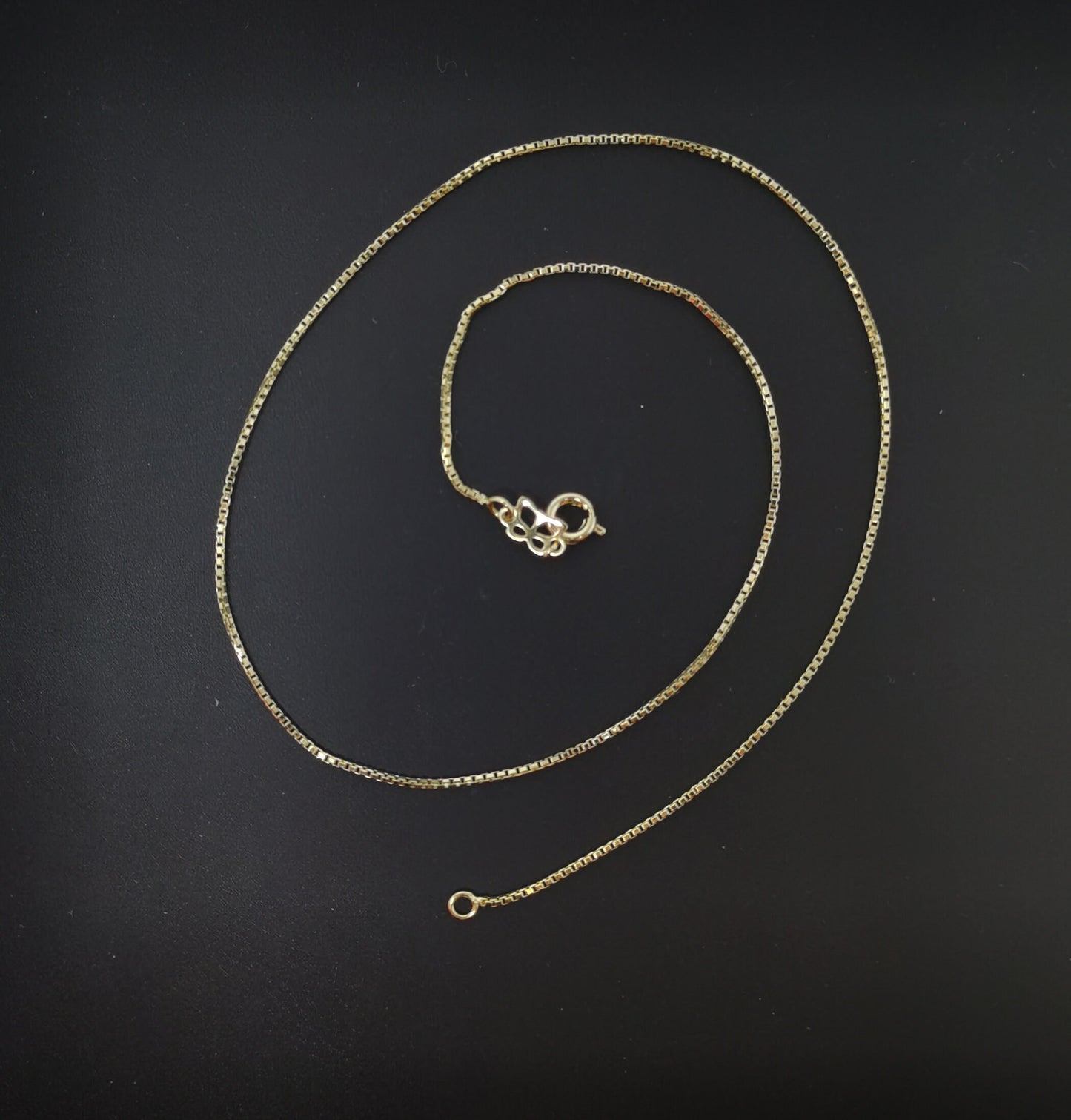 1pc 15.7'' ready to wear Gold Square Box Chain Necklace, Layering Dainty Box Chain For Jewelry with Pendant Charm Supplies,563