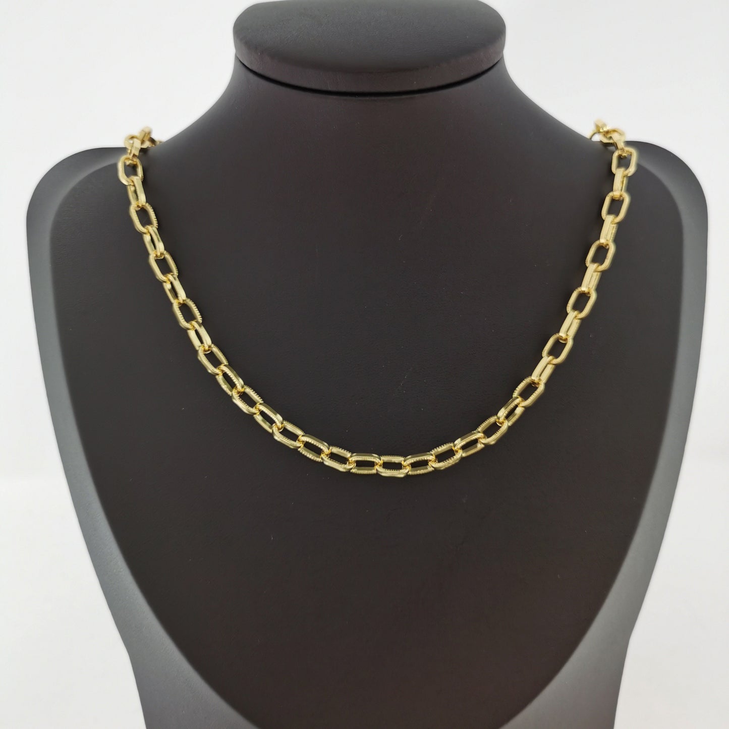 24K Gold Oval Rolo Chain by Yard, Oval Link Chain by Foot, Wholesale bulk Roll Chain for Jewelry Making, Width 5mm, 218 , 219