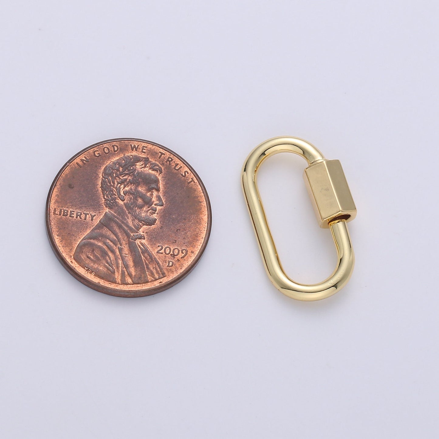 1pc Carabiner Screw Clasp, Screw Clasp Oval , Interlocking Oval Clasp, Oval Shaped Clasps, Gold, Silver For Bracelet Necklace supp-707