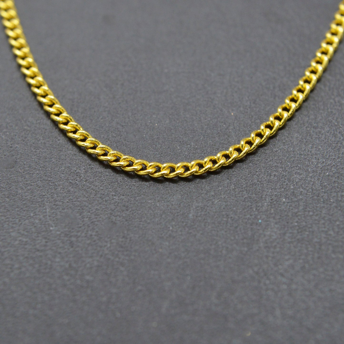 24K Gold Plated Cuban Curb Chain by Yard, Gold Plated Florida Link Chain,Wholesale bulk Roll Chain for Jewelry Making, Width 1.6mm,Roll- 437