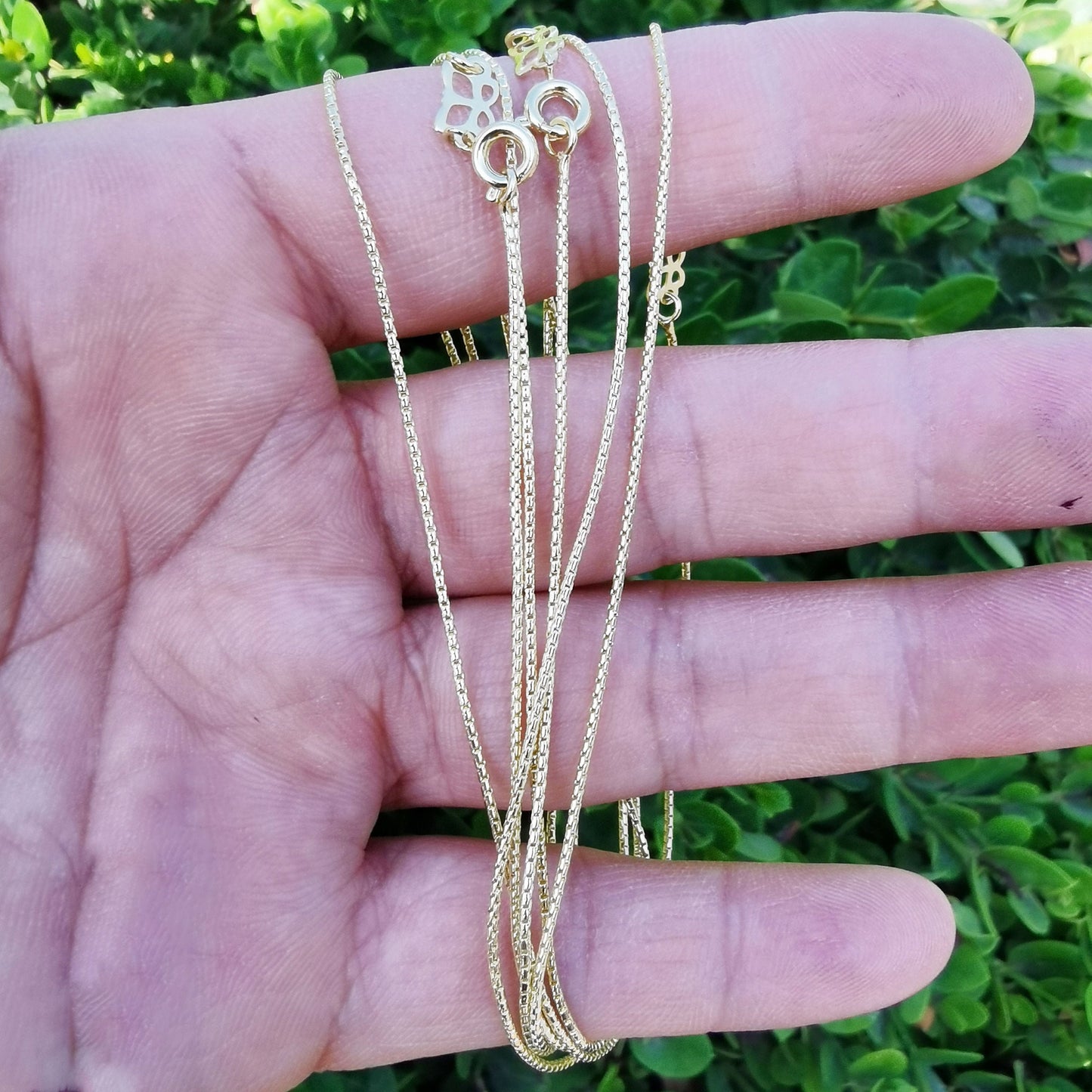 1pc 17.7 Ready to Use 14K Gold Filled Cocoon Necklace Chain, Layer Snake Chain Dainty Necklace, For Pendant Charm Making, 857