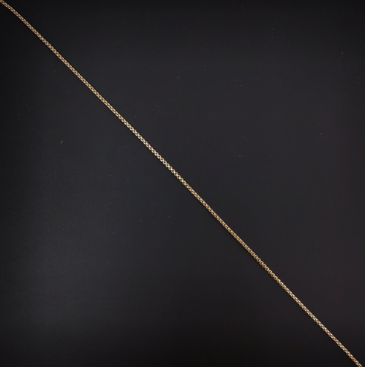 1pc Dainty 17.7''x1 mm thickness ready to wear 18k Gold Filled Rolo Box curb Necklace, Layering Round Chain For Jewelry Making Charm, 746
