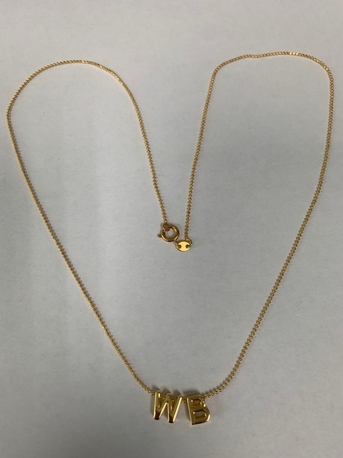 1pc 16'' Ready to Use 16K Rosygold Beads Necklace Chain, Layering Ball Chain Dainty Necklace, For Necklace Making, 906