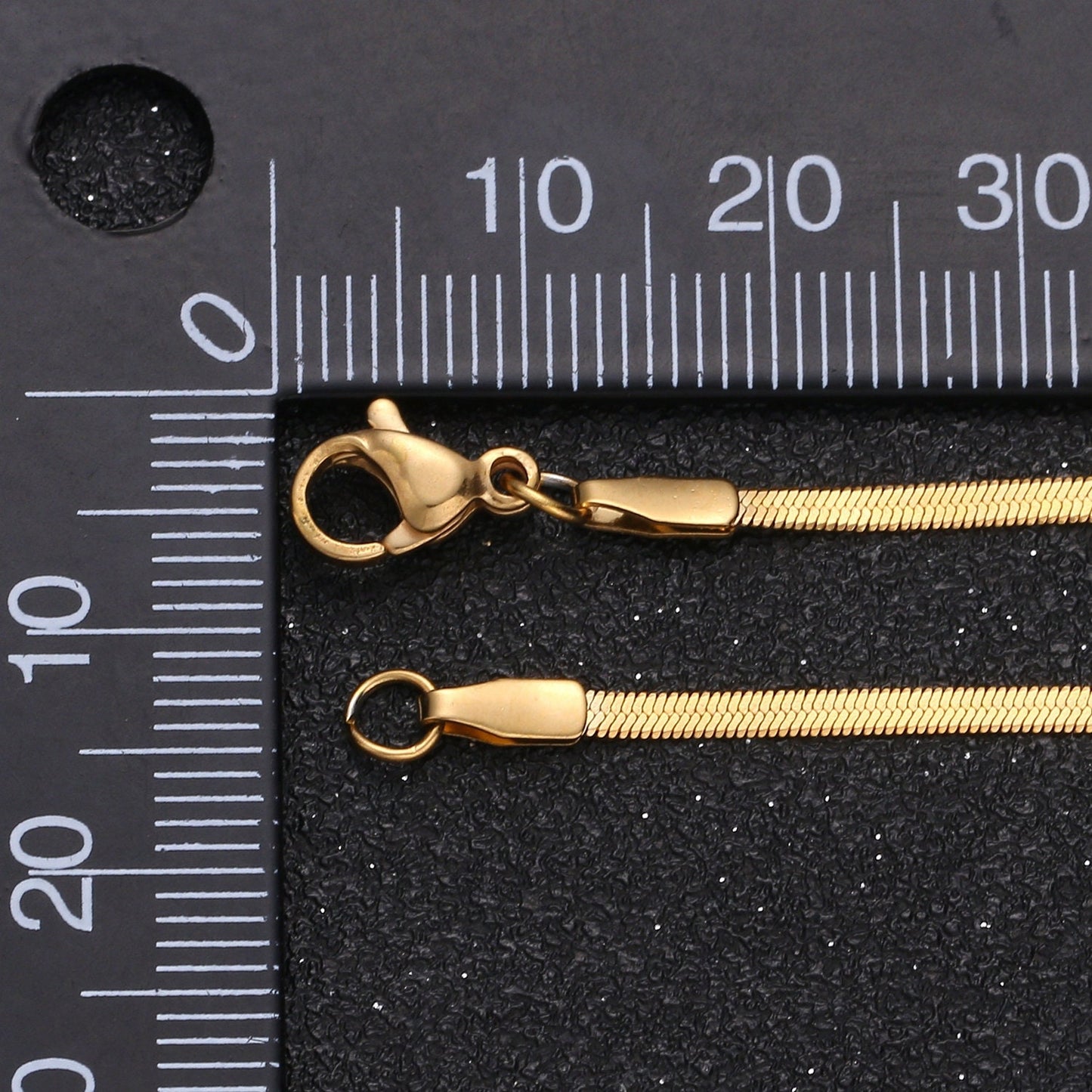 1pc 17.7" - 2mm Ready to Use Herringbone Necklace Chain,Layering Chain Dainty Necklace,For Pendant Charm Necklace Making, 24k- 915
