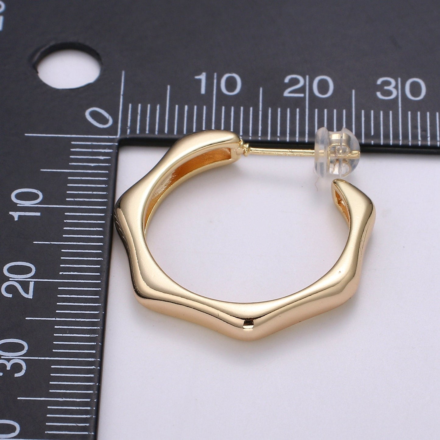 Hexagonal Earring 18K Gold Earring Geometric Hoops Earring design Everyday Earrings, Statement Earrings, Gifts For Her ,EARR-1430