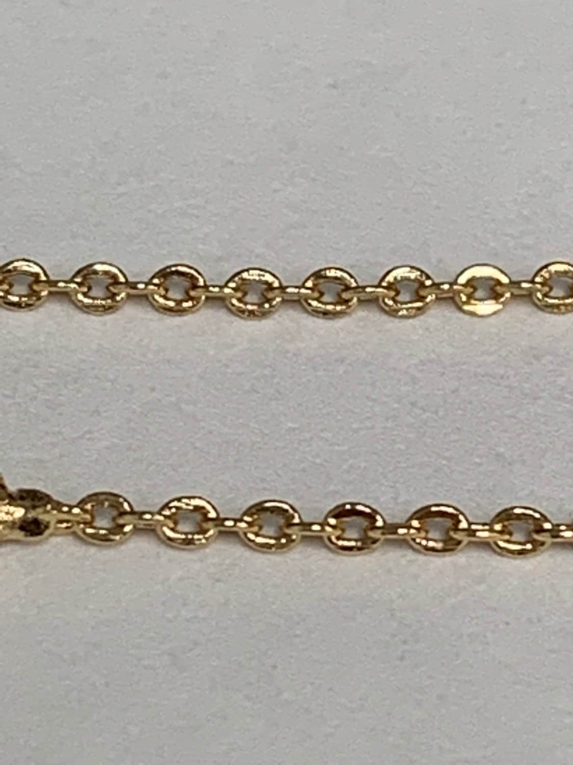1pc 17.5'' Ready to Use Gold Rolo Necklace Chain, Layering Rolo Chain Dainty Necklace, For Pendant Charm Necklace Making, 923