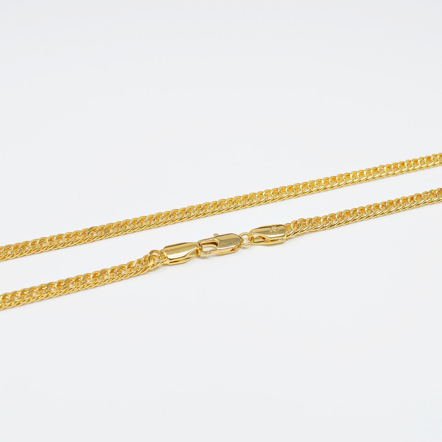 1pc 19.8' Ready to Use 24K Gold Cuban Curb Necklace Chain,Layering Curb Chain Bold Necklace, For Pendant Charm Necklace, 993