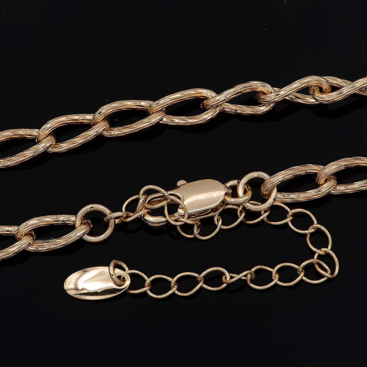1pc 15.5'' + 3.5 " Extender Ready to Use Rose Gold Filled Rolo Necklace Chain,Glam chooker Necklace, For Pendant Charm Necklace Making, 243