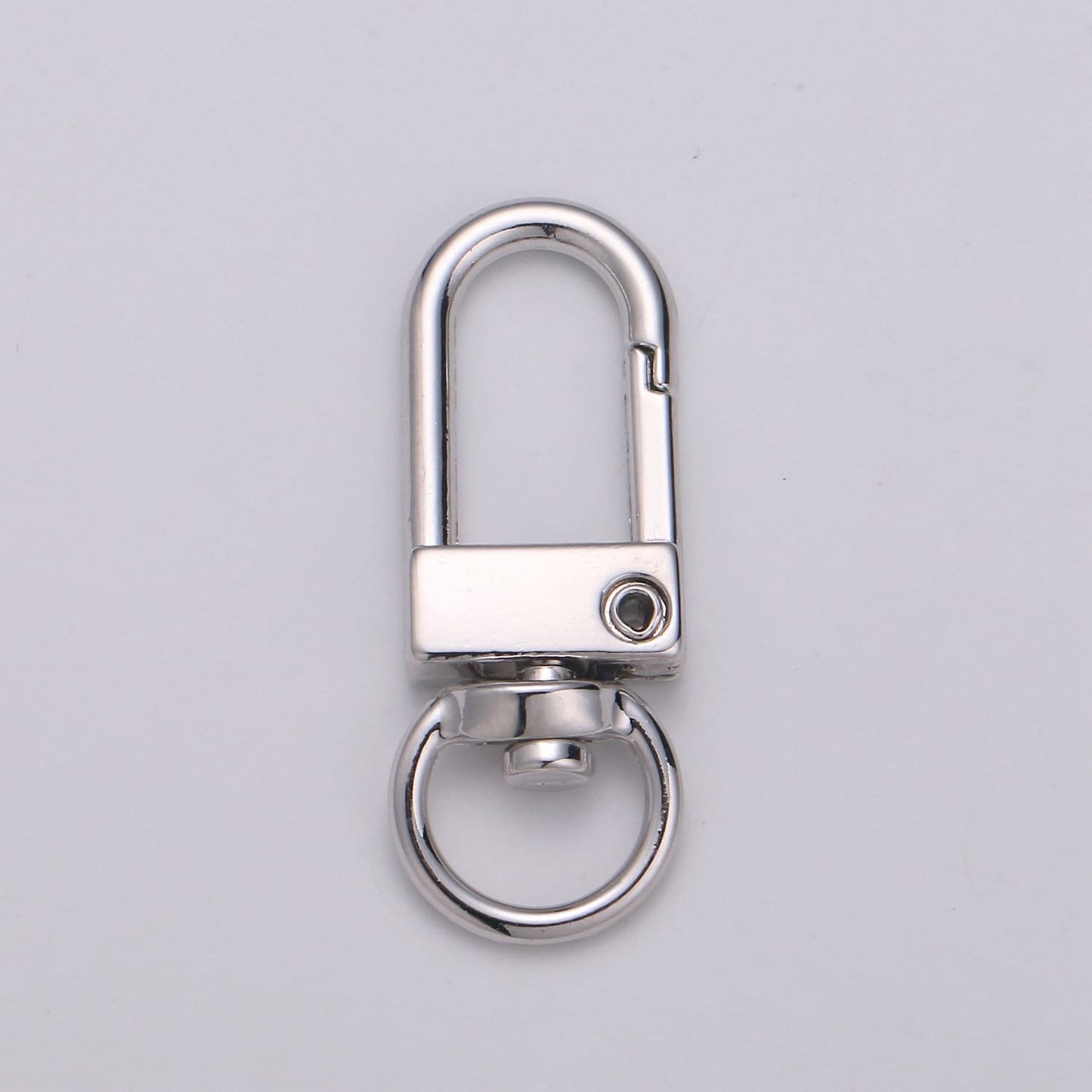 1pc Wholesale Push Spring Ring Gold Key Holder Ring for Jewelry Necklace Bracelet, Bag Charm Making, Size 34mmx14mm, SUPP-958, 959