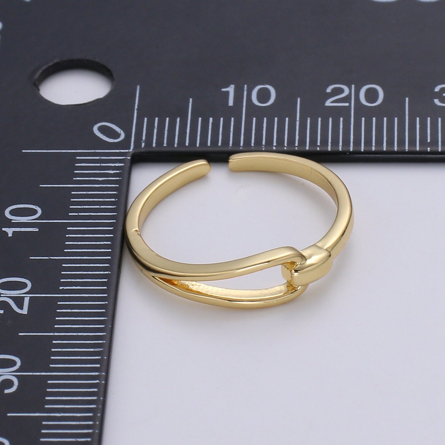 1pc Hold Me Tight Gold Ring, Adjustable Gold Curb Ring, Simple Hook Ring, Grasp Ring. 404