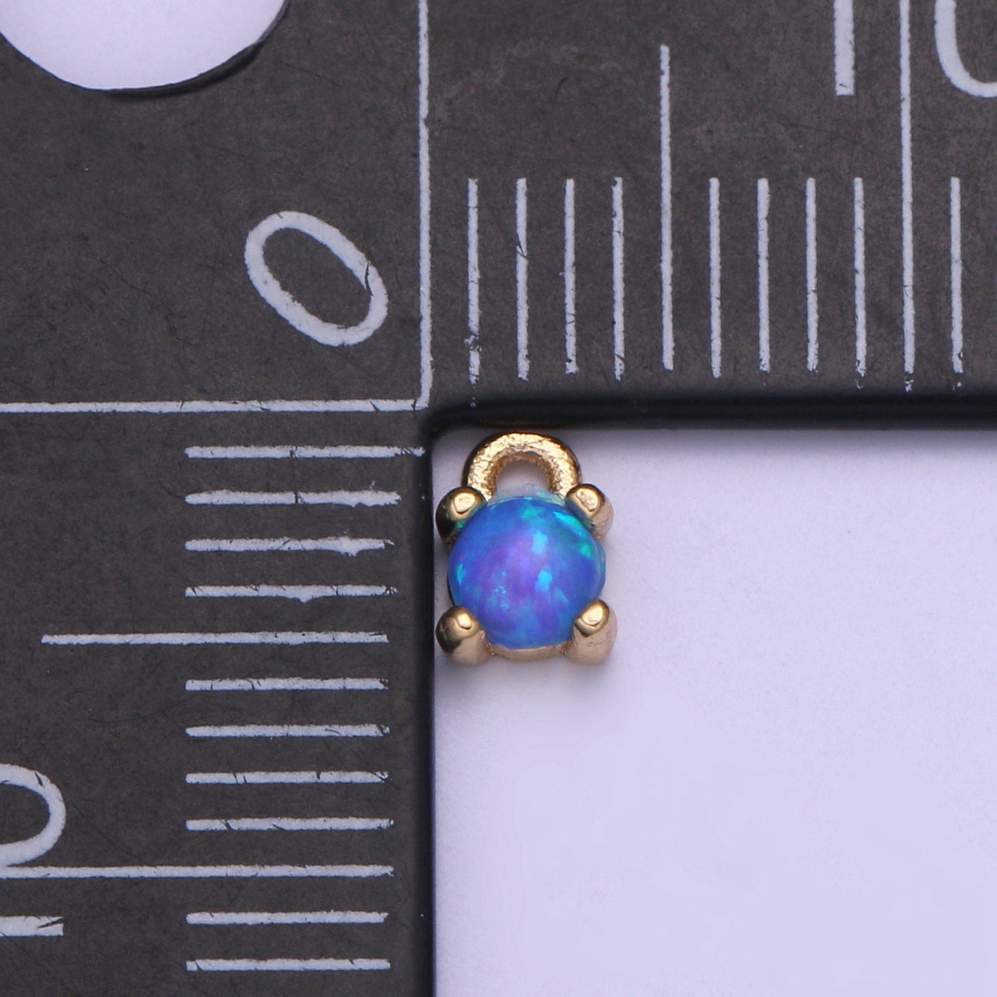 Mini opal oval charm, Dainty Gold Plated Charm Dainty charm Bracelet Earring Necklace supplies, Jewelry making Blue Pink White