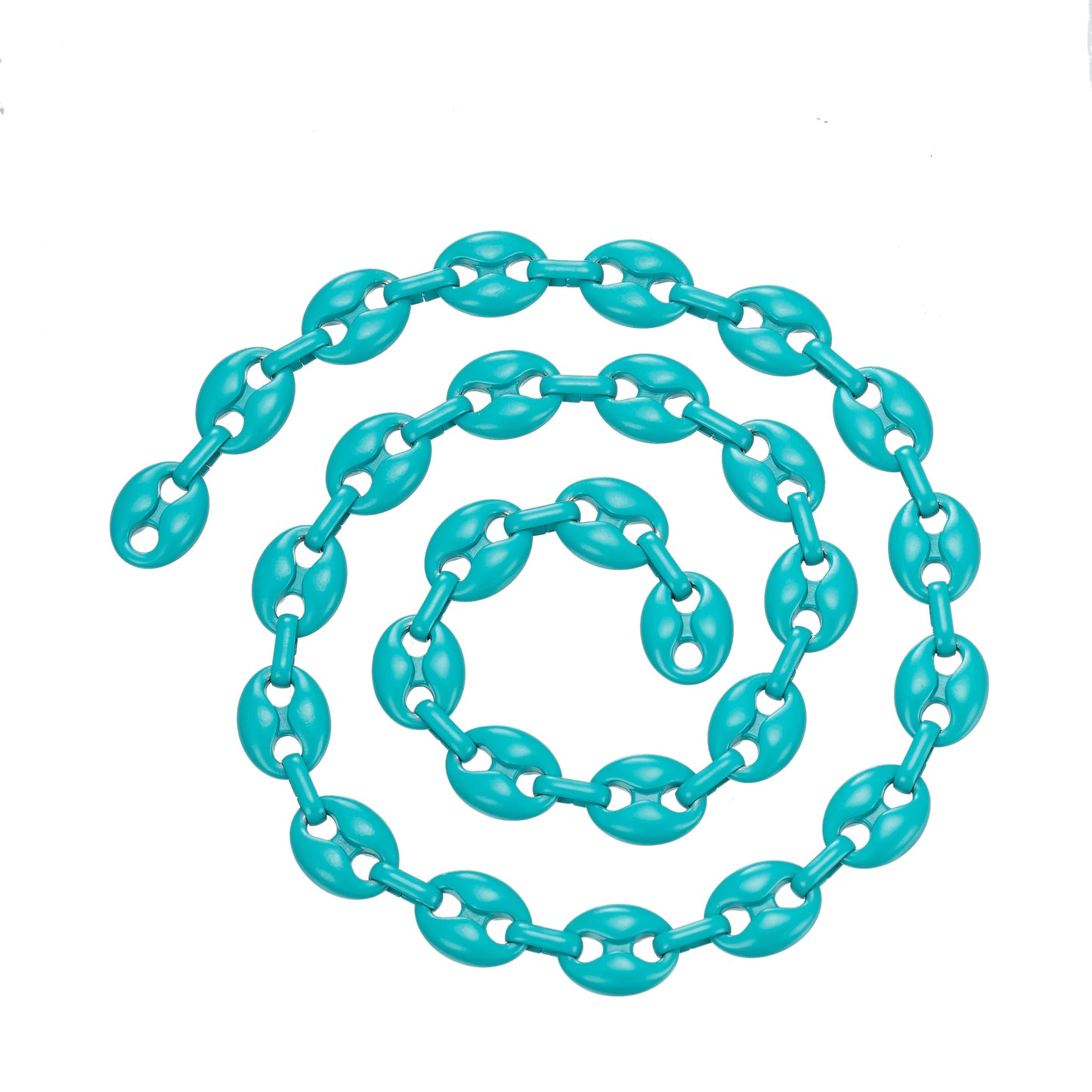 Turquoise Enamel Oval Anchor / Mariner Chain Colorful Link Enamel Chain per yard for Necklace Bracelet Component Supply Jewelry Making,514