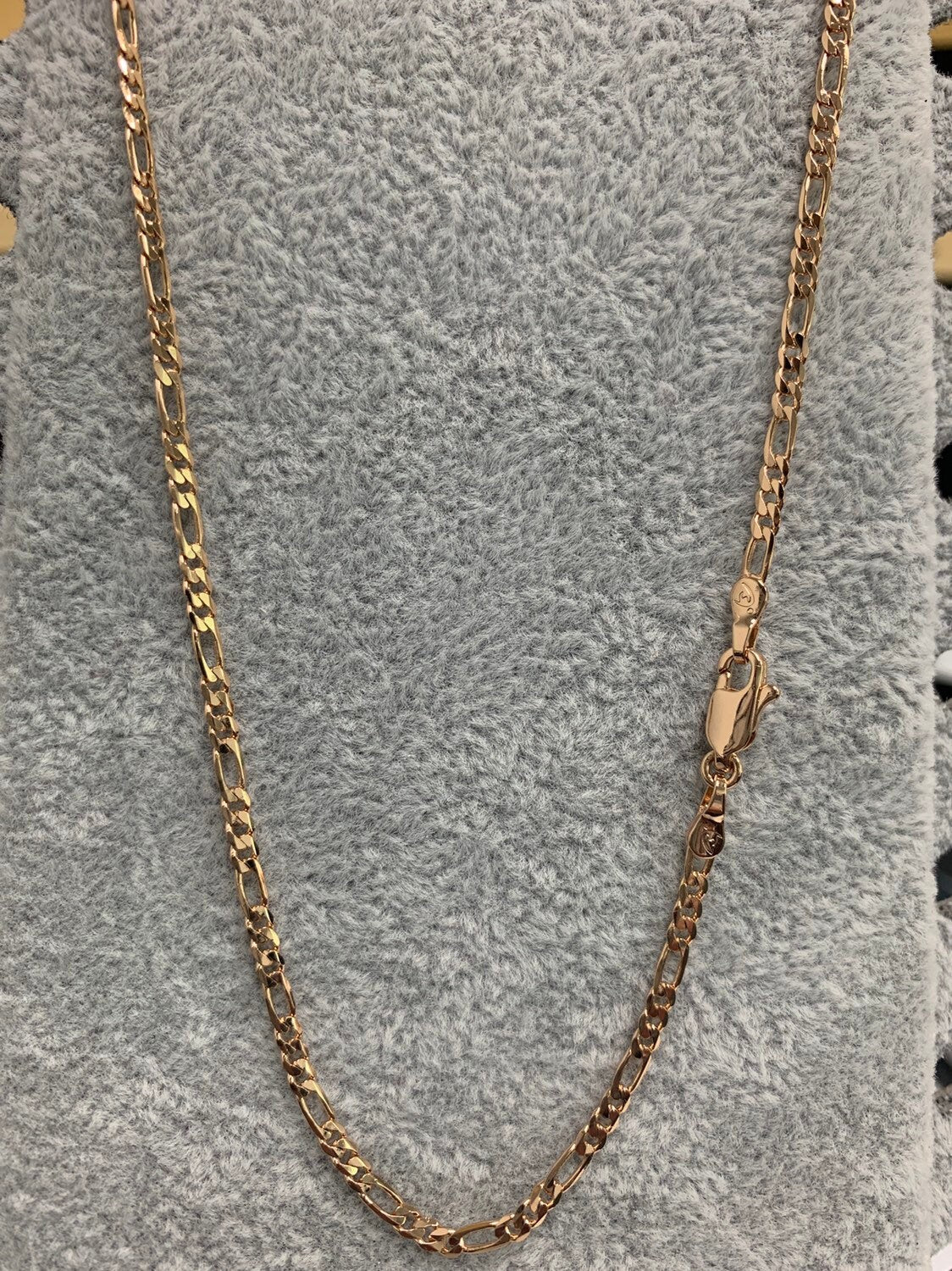 1pc 23.5'' 18K Ready to Use Gold Figaro Necklace Chain,Layering Figaro Chain Dainty Necklace,Perfect for Pendant CharmNecklace CH-388