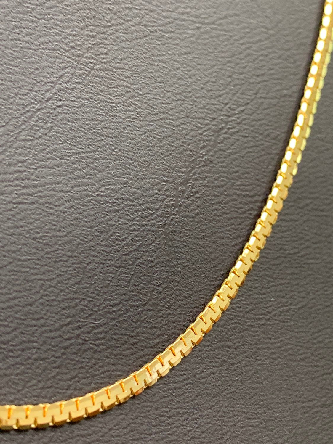 1pc 19.5'' Ready to Use 24K Gold Unique Necklace Chain, Omega LInk Layering Chain Flat Necklace, Perfect for Pendant Necklace, 186