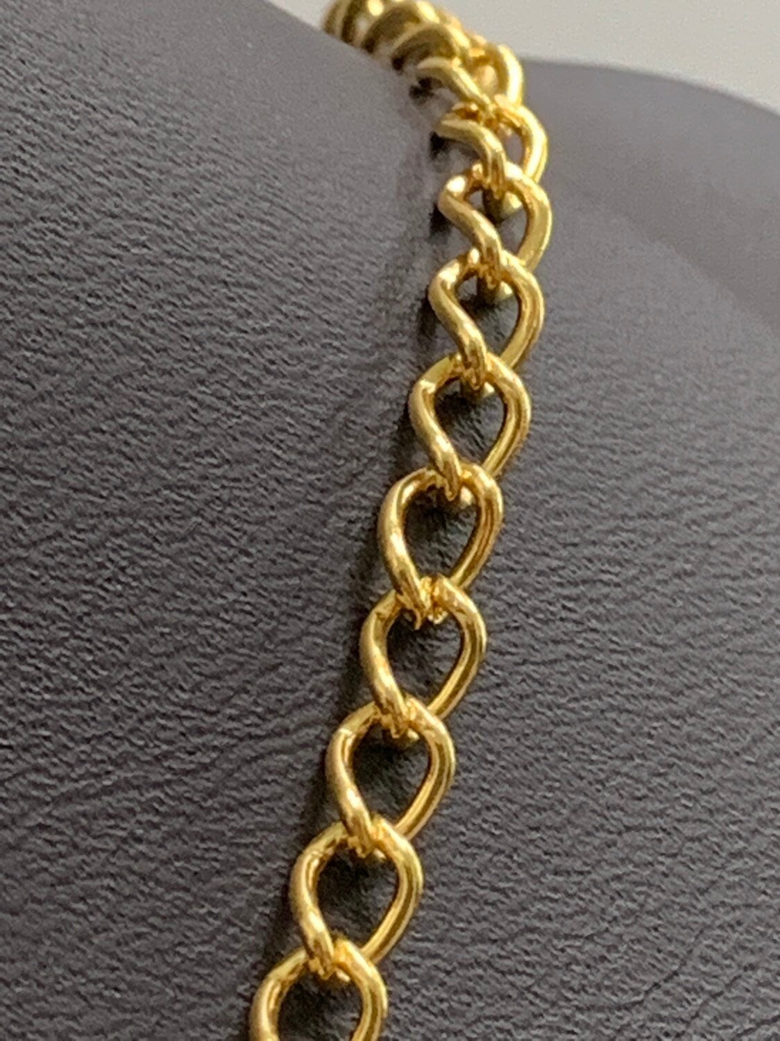 Shiny Gold 3.9mm Cuban Curb Chain by Yard, Cuban Curb Chain, Wholesale bulk Roll Chain for DIY Craft, Thicks 1.9mm,Roll-503