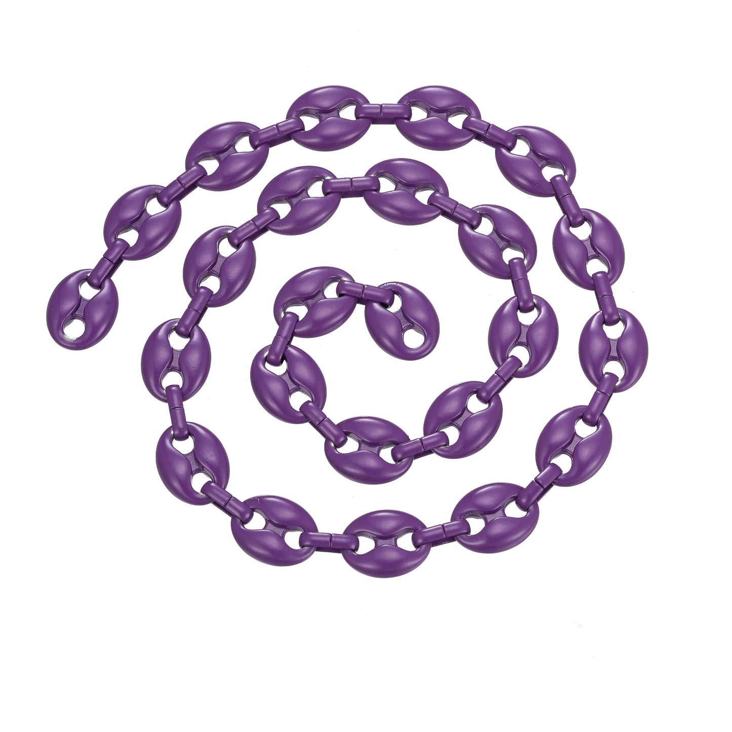 Purple Enamel Oval Anchor / Mariner Chain Colorful Link Enamel Chain per yard for Necklace Bracelet Component Supply Jewelry Making, 513