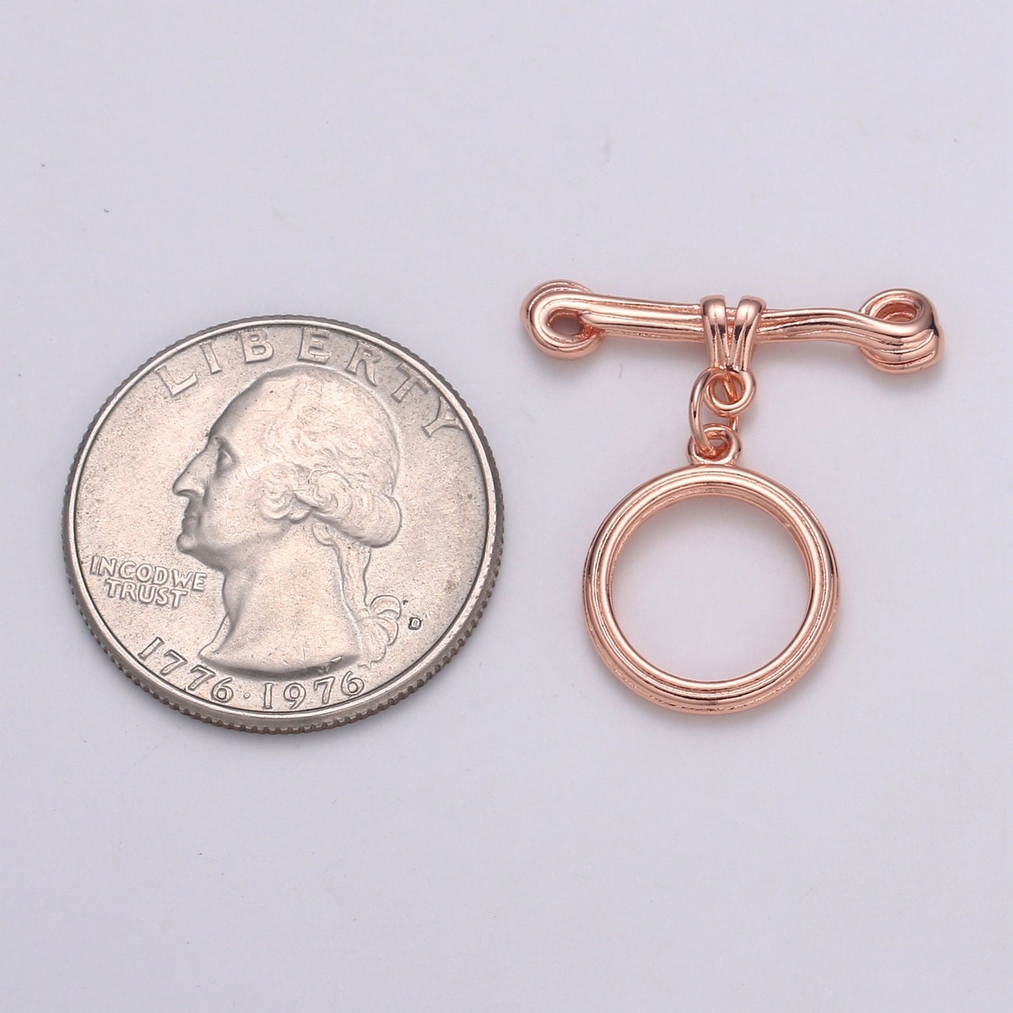 1pc Both sided design Gold Toggle Clasp with jump ring chose color-Gold, Rose Gold Black, Silver OT Clasp for Jewelry Making Supply sup-1141
