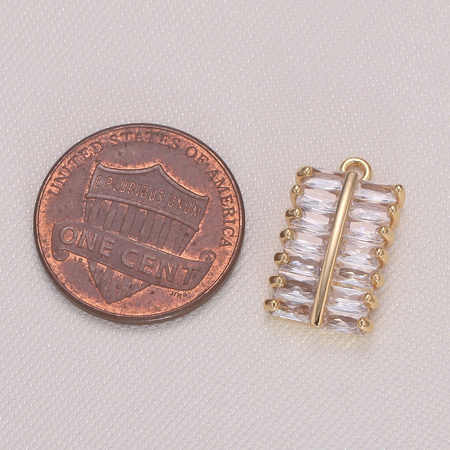 Dainty Baguette Rectangle charm Mini Gold Geometric pendant for Necklace Bracelet Earring Component -931