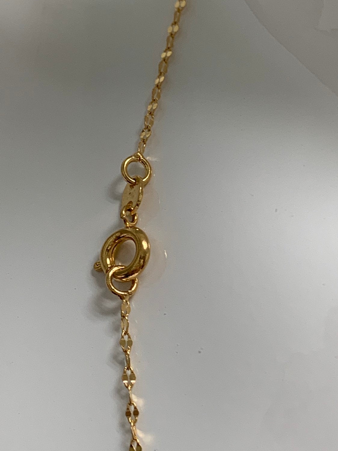 1pc Dainty 17.5'' Ready to Use Round Gold Unique Necklace Chain, Light Plate Lock Chain Delicate Necklace, Perfect for Pendant Necklace, 327