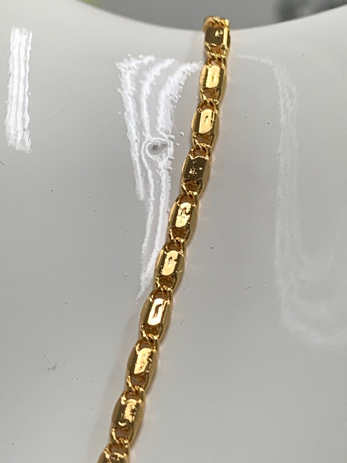 1pc Dainty 17.0'' Ready to Use Gold Unique Necklace Chain, Plate Lock Chain Delicate Necklace, Perfect for Pendant Necklace, 332