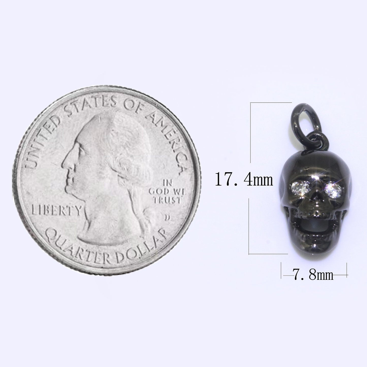 Gold Skull Charm, Skull Pendant, 3D Skull Pendant Gold Charm, Pewter, Silver Black Gun Metal Charm Bracelet Necklace for halloween,M-509