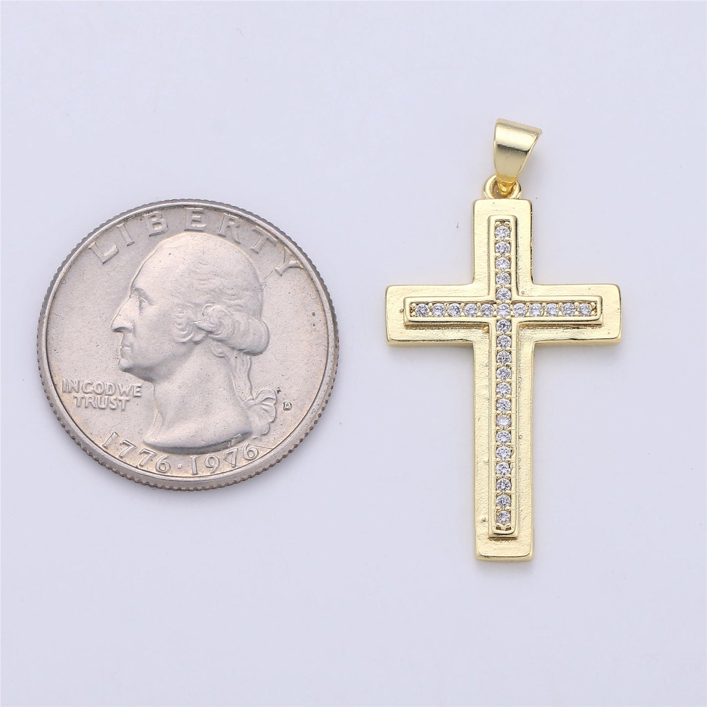 Classic Cross Charms, Micro Pave Cross Pendant, zircon cross charms ,Cubic zirconia cross for religious jewelry making
