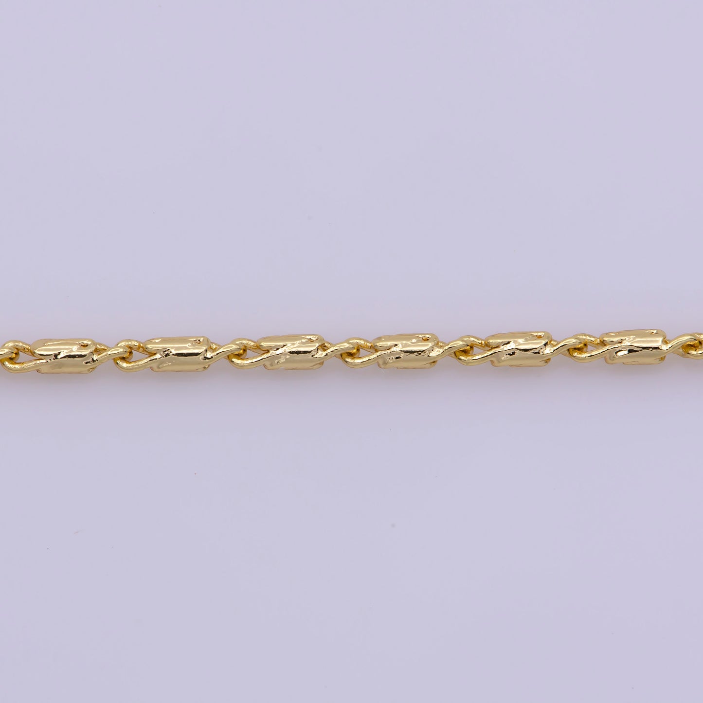 1pc 17.7'' Ready to Use Gold Intertwined Necklace Chain, Bar Twisted Chain Dainty Necklace, Unique For Pendant Charm Necklace Making, WA-380