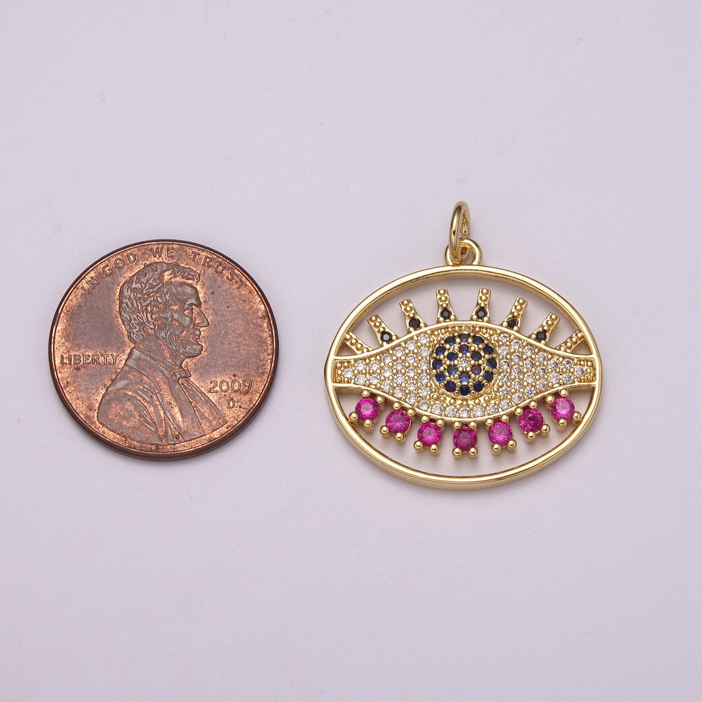 Medallion Pendant, Evil Eye Charm, Protection Amulet Jewelry Eye Charm Coin Medallion Necklace Pendant