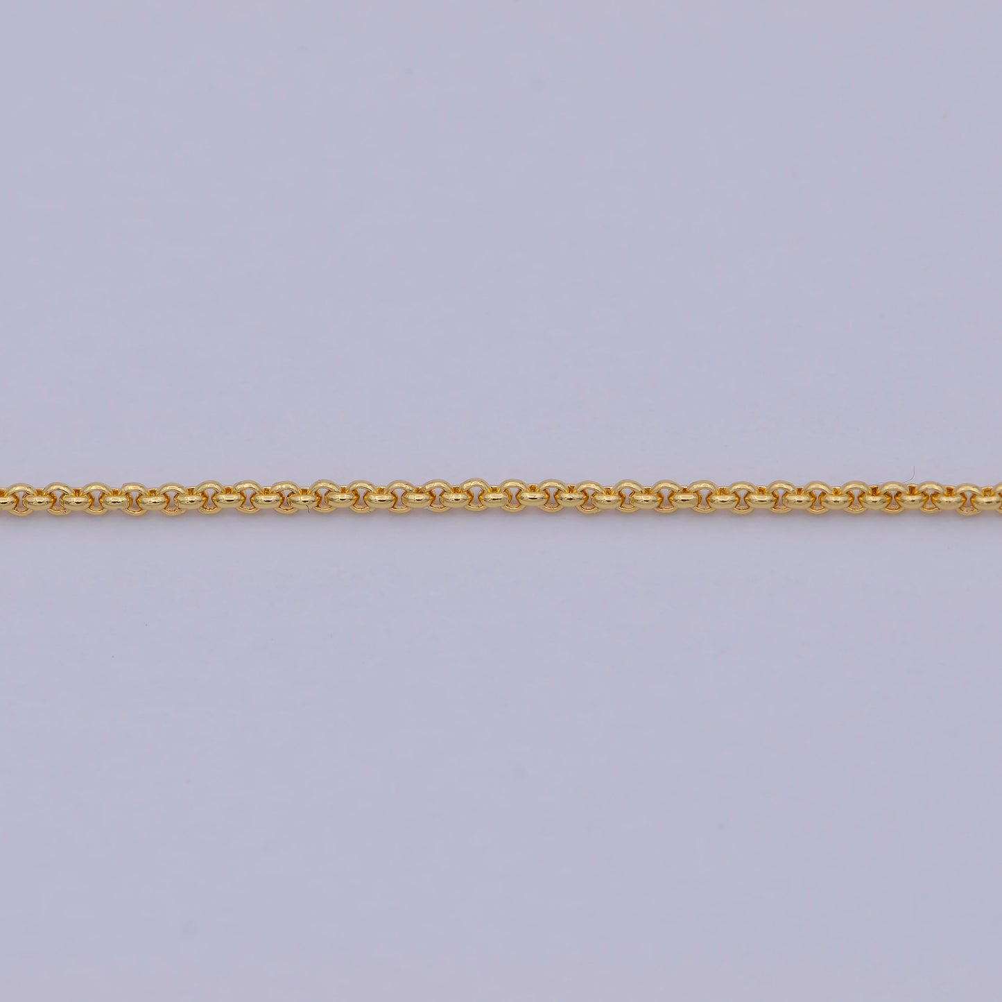 1pc 17.7'' Ready to Use Gold Thin Rolo Necklace Chain, Small Round Rolo Chain Dainty Necklace, For Pendant Charm Necklace, WA-473
