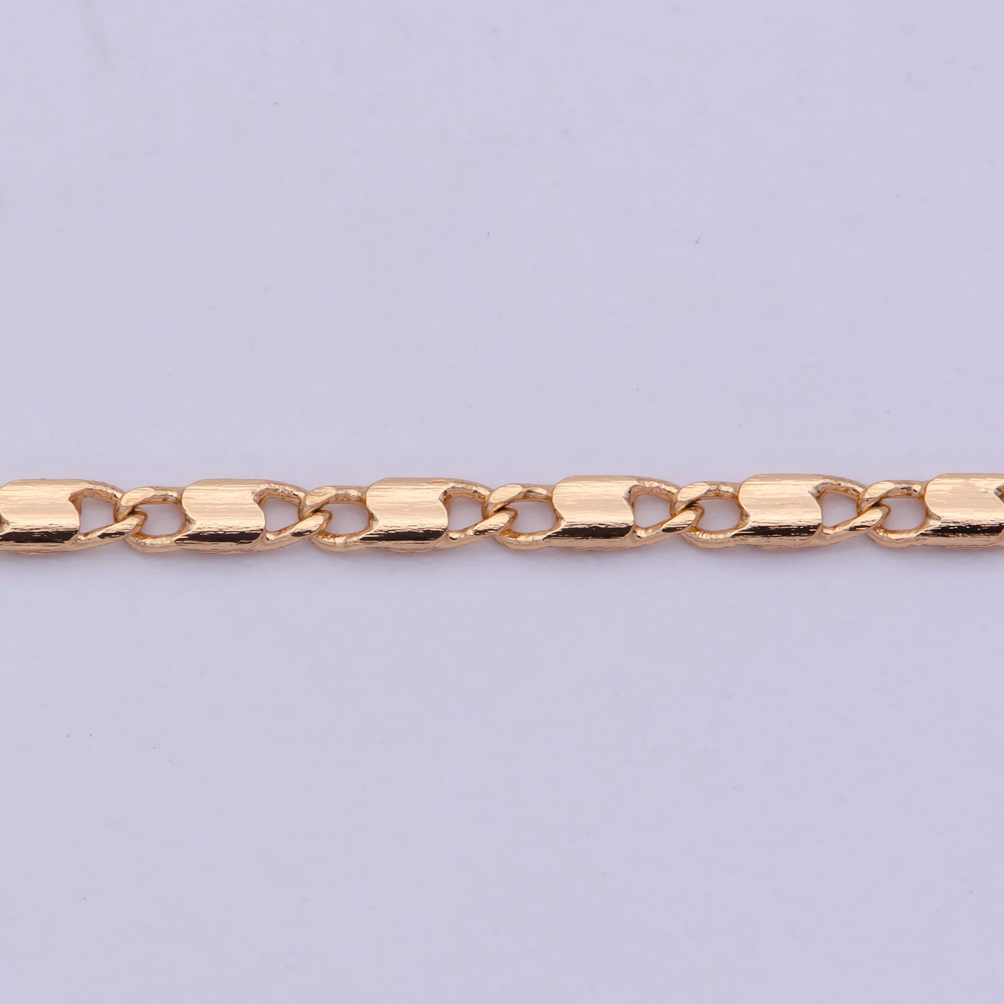 1pc 17.6'' Fancy Gold Anchor Necklace Chain, Layering Mariner Chain Dainty Necklace,For Pendant Charm Necklace Making, WA-484