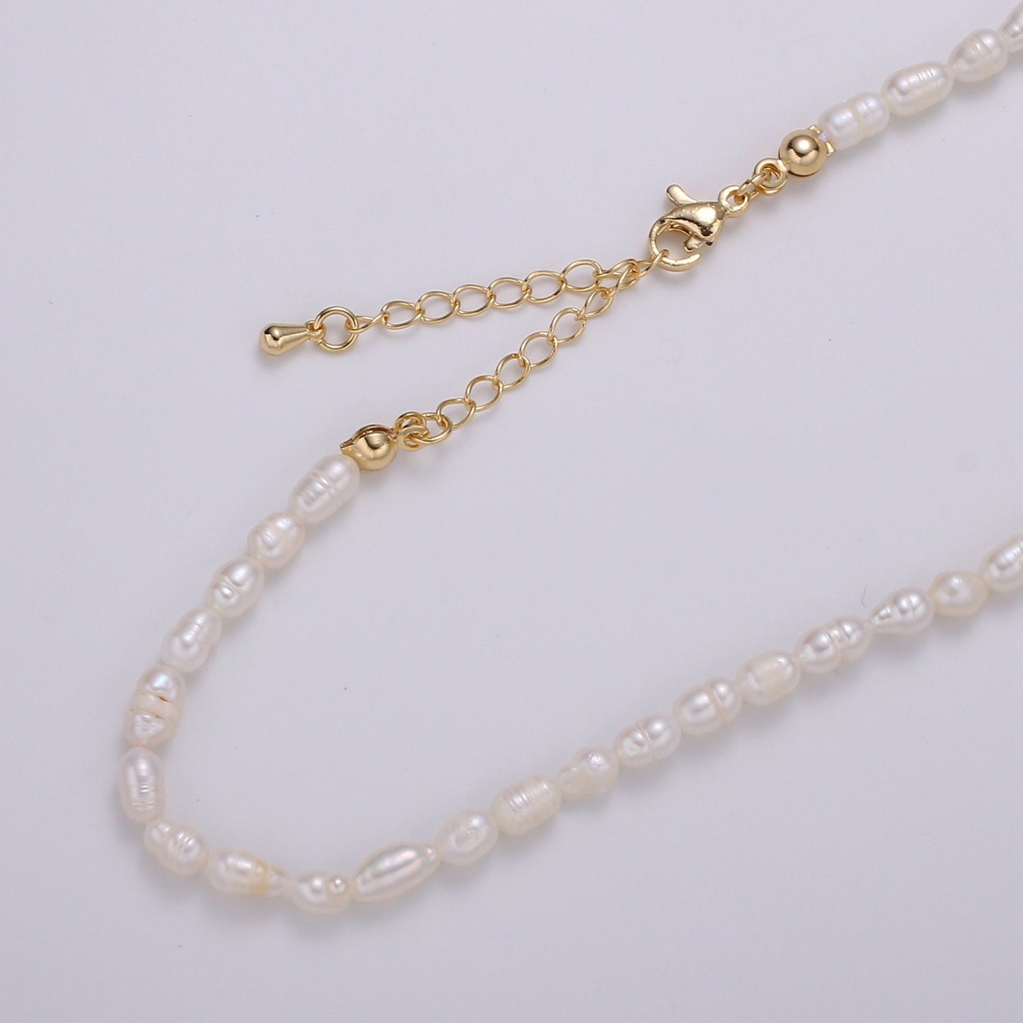 Dainty Freshwater Seed Necklace, Layering Necklace, Pearl Necklace, Beaded Necklace, Dainty Necklace Wedding Jewelry Christmas Gift,WA-514