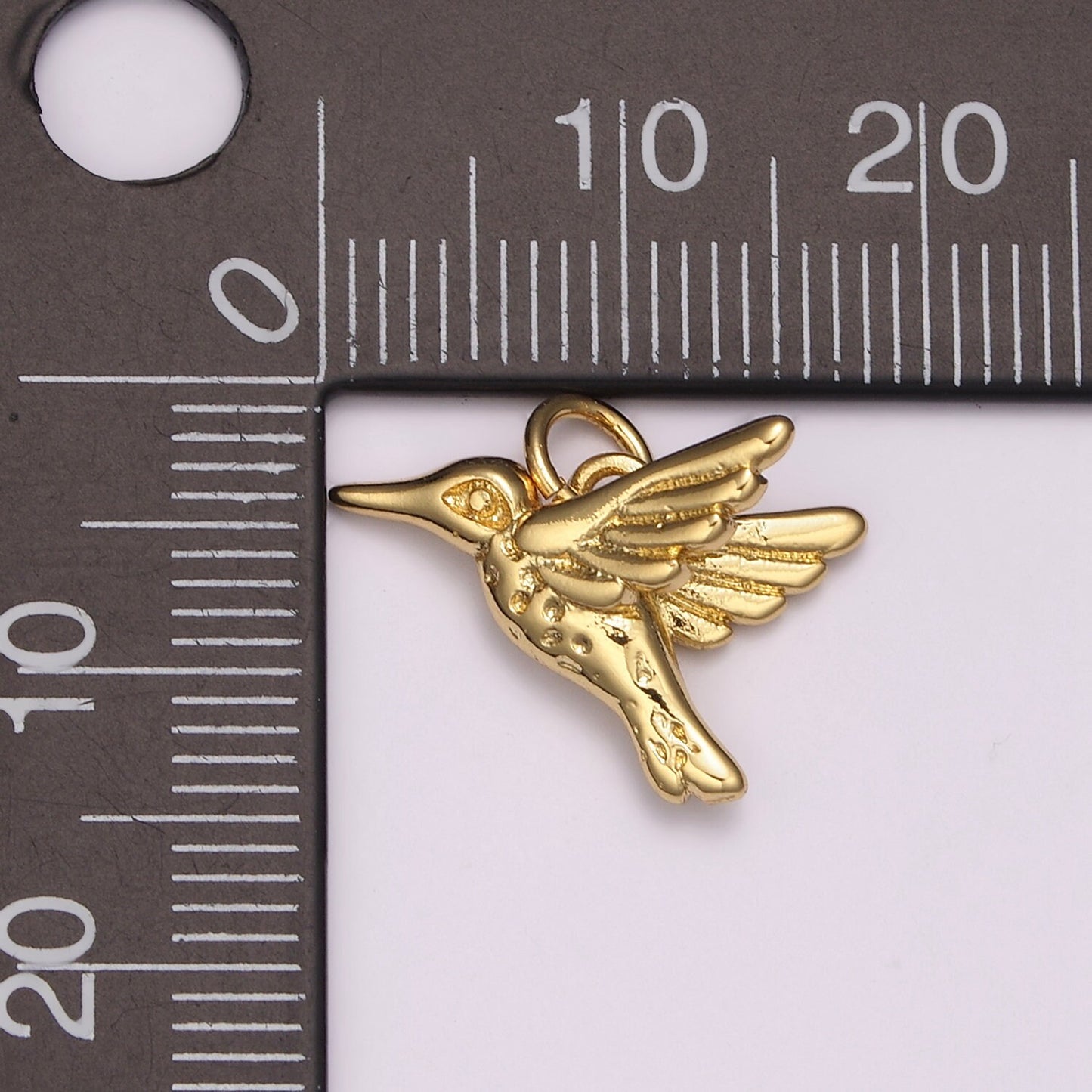 Hummingbird Charm •Dainty Animal Pendant Cute Unique Gold Native to the Americas Bird Pendant for bracelet necklace earring Supply N-180