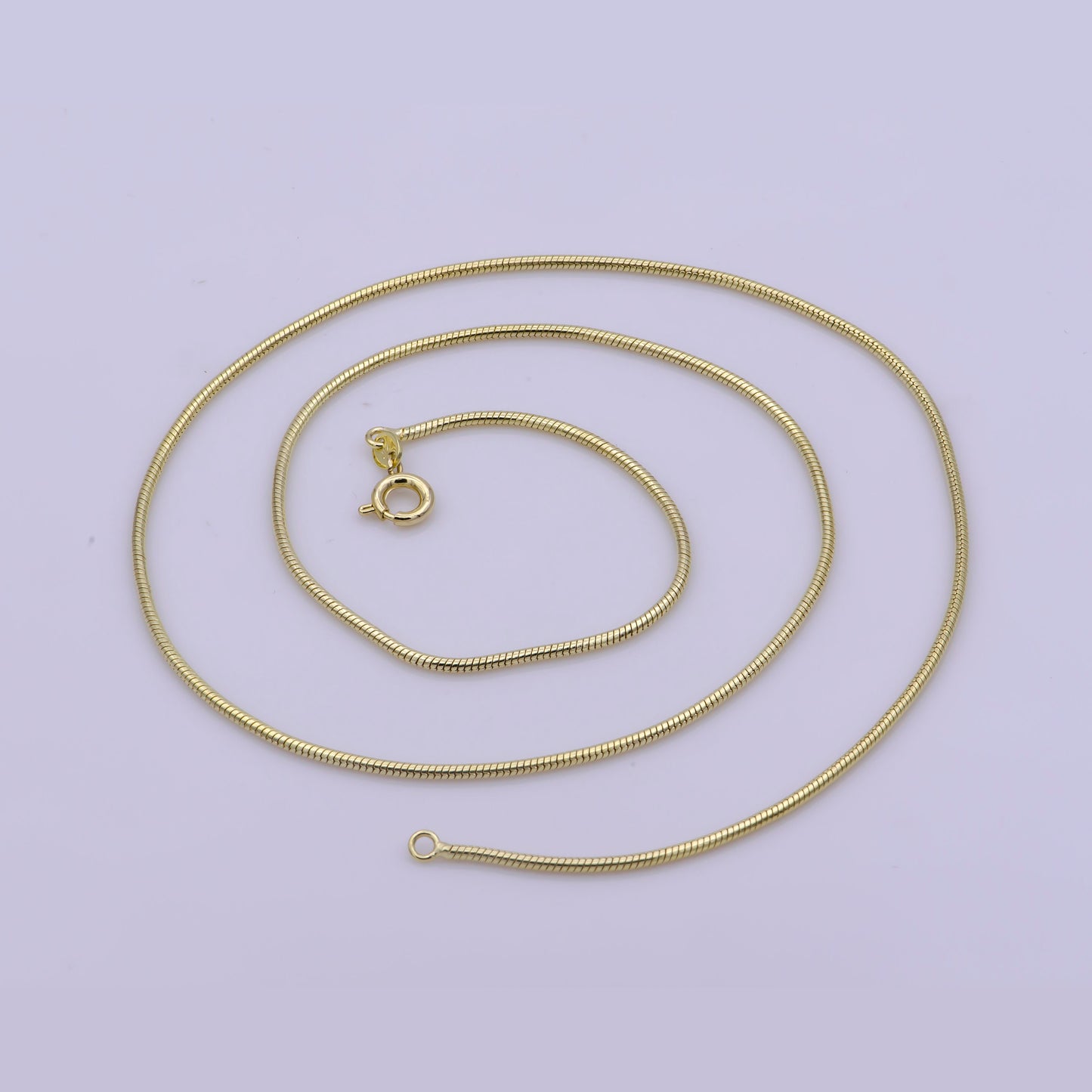 1pc 19.7'' Ready to Use Gold Cocoon Necklace Chain, Layer Snake Chain Dainty Necklace, For Pendant Charm Necklace Making, WA-403
