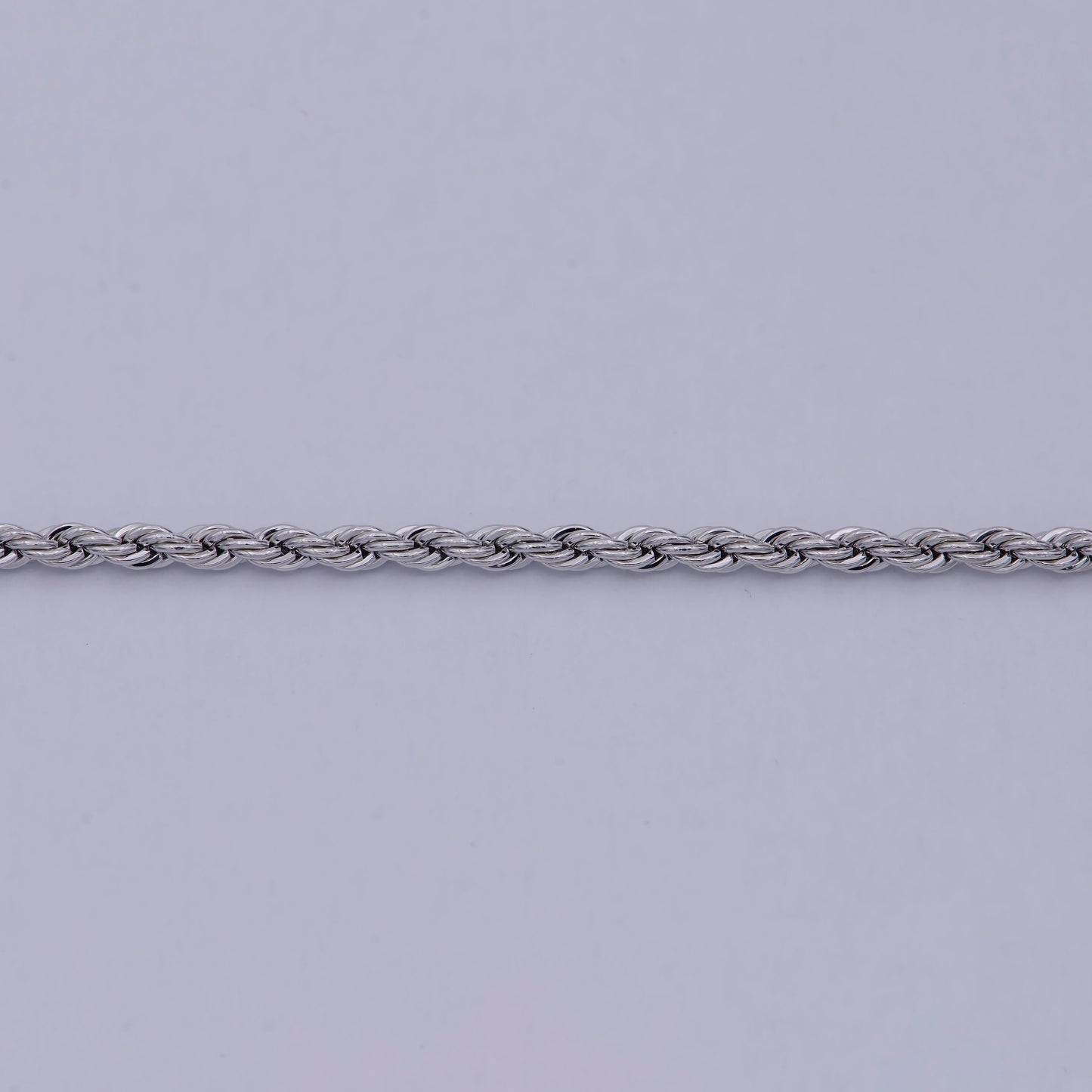 1.9mm dia. Rope Open Link Chain white Gold by Yard, Double Oval Link Chain, Fit well with 0.8 x 4mm jumpring Rope for DIY Craft, Roll- 595