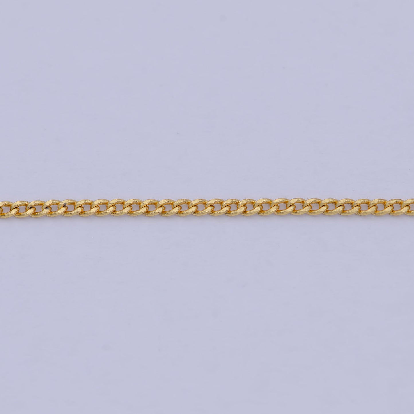 1pc 19.5", 1mm Ready to Use Gold Cuban Curb Necklace Chain, Dainty Layering Curb Chain Bold Necklace, For Pendant Charm Necklace, WA-504