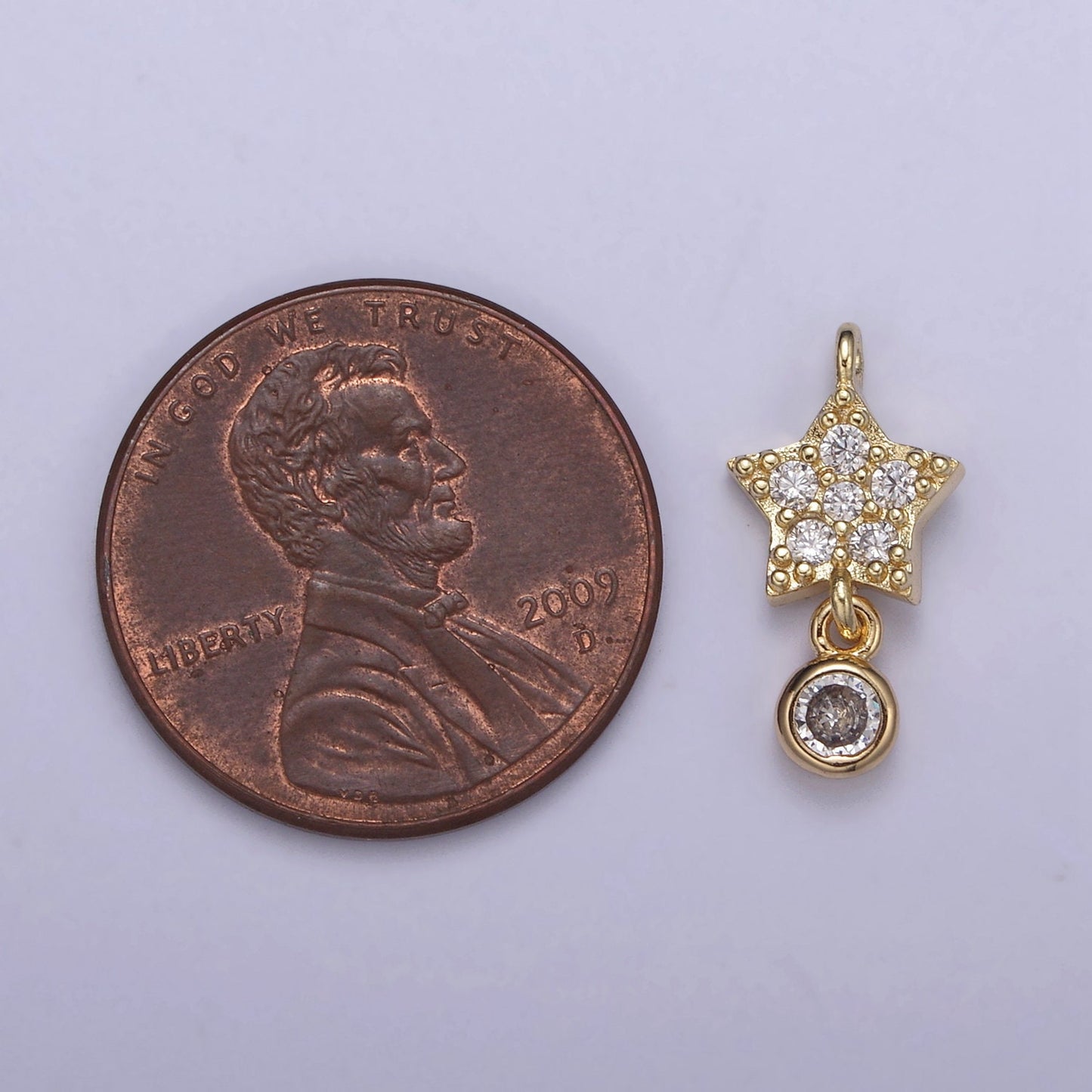 Mini Star Charms, Micro Pave Celestial Pendant Jewelry 14K Gold Filled Dangle Charm Add on Pendant N-417