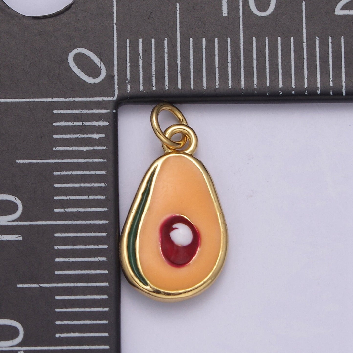 Dainty Avocado Charm Micro Alligator Pear Pendant | DIY Fashion Jewelry Add on Necklace Bracelet Earring | N-754