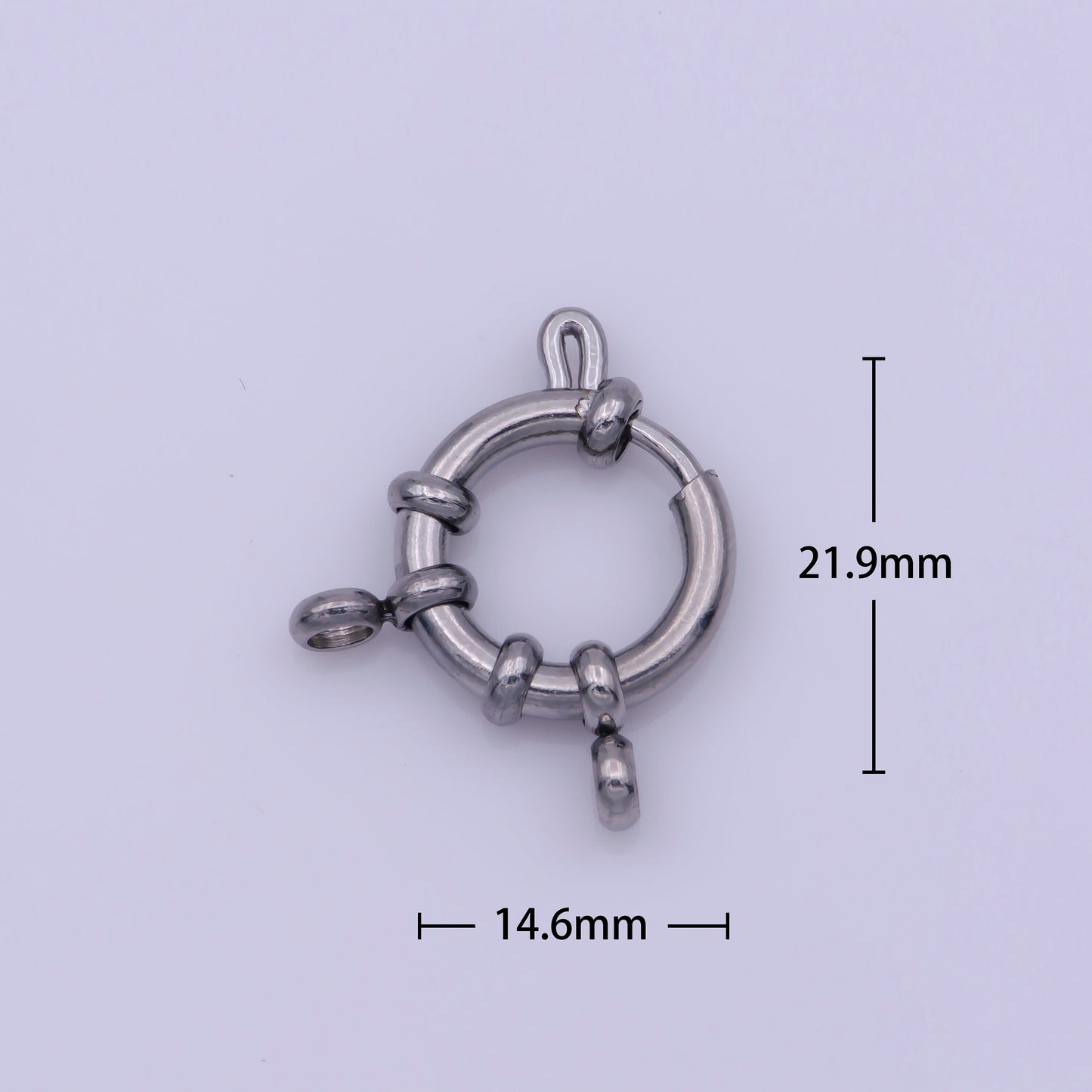 Silver Sailor Clasp, Large Spring Ring Include Loops 22mm, 24mm, Necklace Bracelet Finding | L-551 L-552