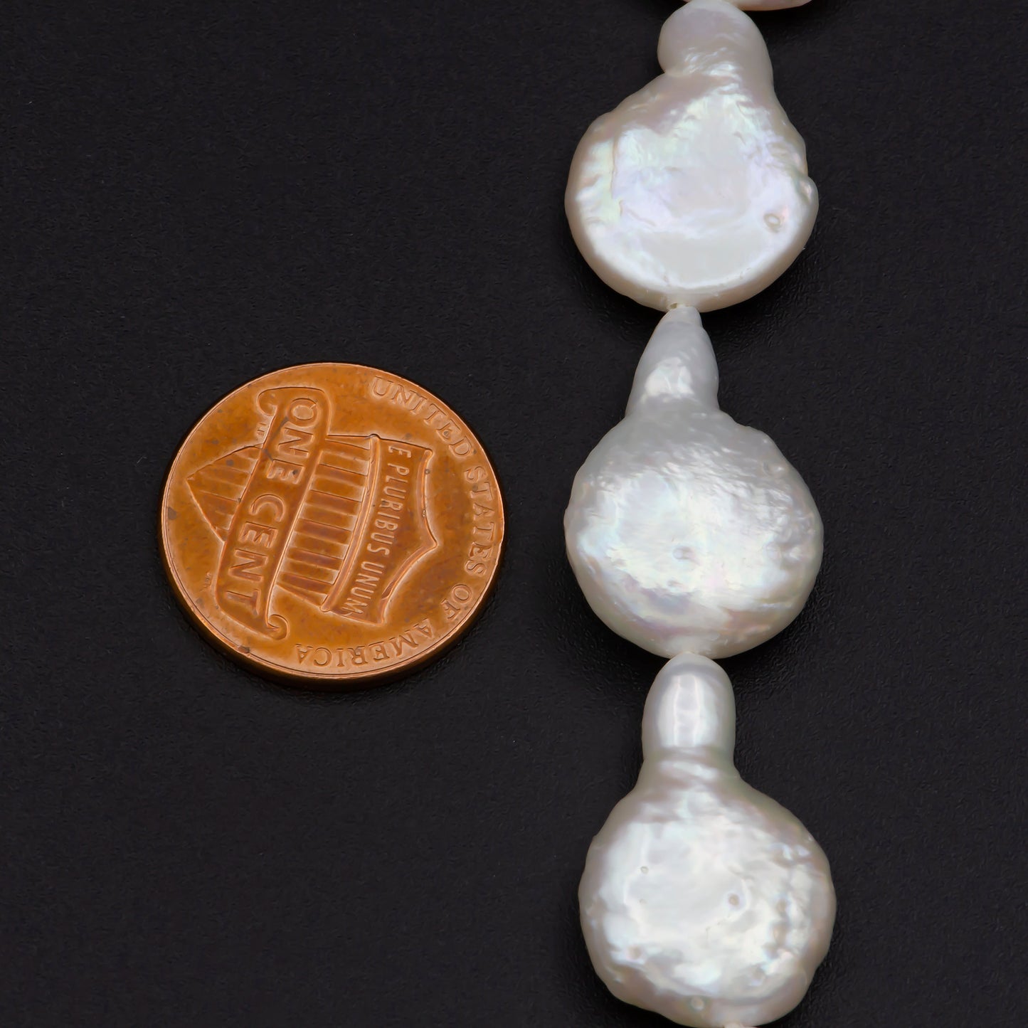 Genuine AAA 13-14.6mm Natural White Baroque pearl, irregular pearl beads,White Keishi pearl,genuine pearl beads full strand supplies wa-579