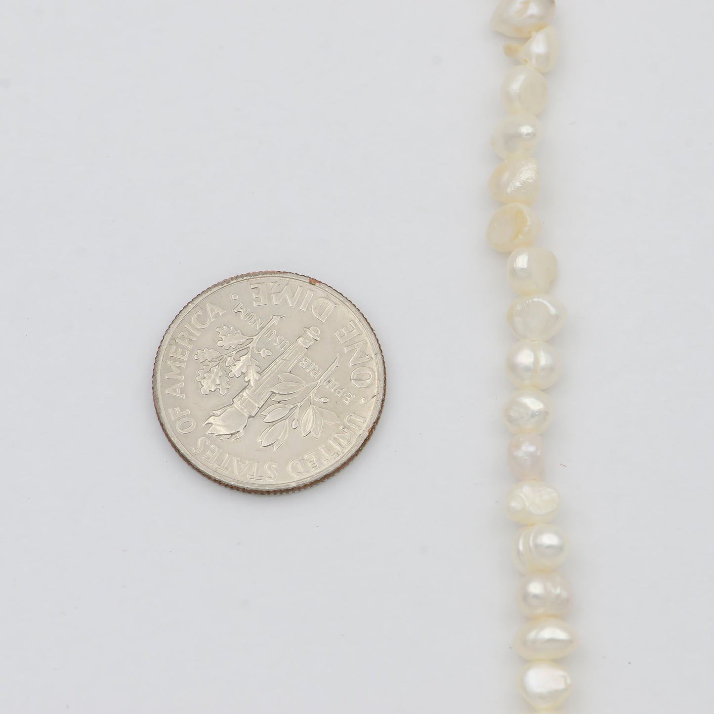 3.4-5.8mm AAA Tiny Seed Natural White Potato Freshwater Pearl Beads Genuine Tiny Freshwater Pearl Beads WA-815