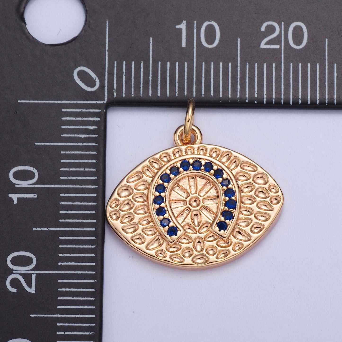 Small Mini Oval Horseshoe Pendant/Charm 16K Gold Filled Pendant | W-312
