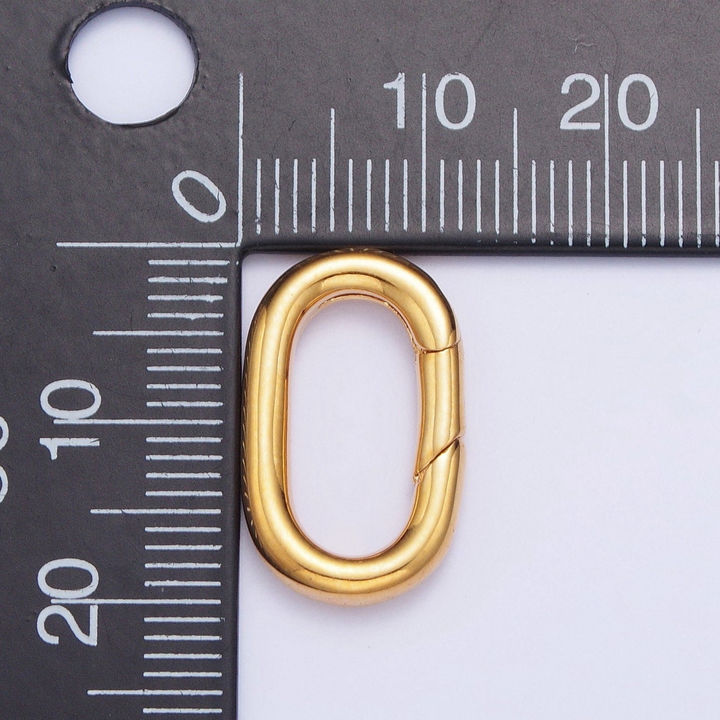 Oval Spring Clasp, Gold Silver Spring Carabiner Clasp, Dainty Minimalist Clasp for Jewelry Making | L-818, L-819