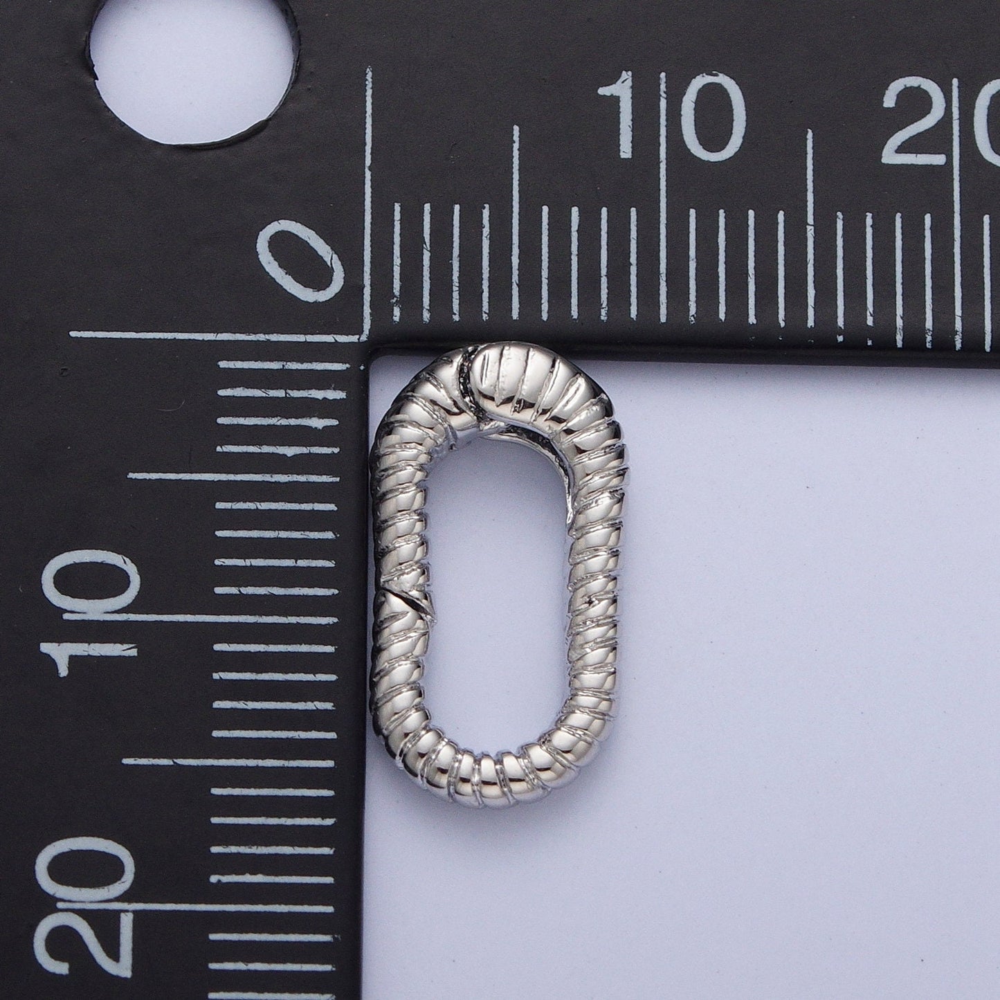Dainty Oval Twisted Spring Clasp, Gold Silver Filled Gate Pull Clasp, Oval Spring Gate Clasp Jewelry Supply | L-868